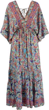 Długa zwiewna sukienka w stylu etno hippie indyjskie wzory SHANTI