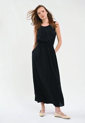 Damska Długa Sukienka Maxi Czarna Volcano G-sorbet XL