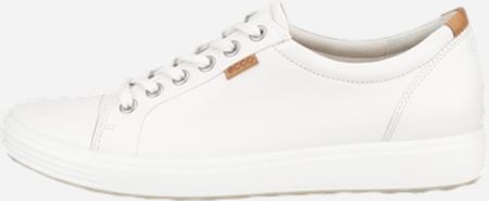 Ecco Tenisówki damskie ze skóry naturalnej Soft 7 43000301007 Białe    