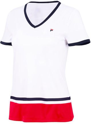 Koszulka damska Fila  T-Shirt Elisabeth White/Fila Red  S