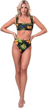 Nebbia Wysokoenergetyczne bikini w stylu retro - top 553 w kolorze dżungli