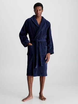 Calvin Klein Underwear Szlafrok męski bawełniany 000EM1159E-8SB Granatowy    