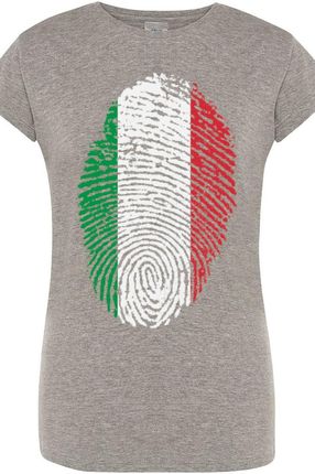 Włochy Flaga Odcisk Damski T-Shirt Rozm.M