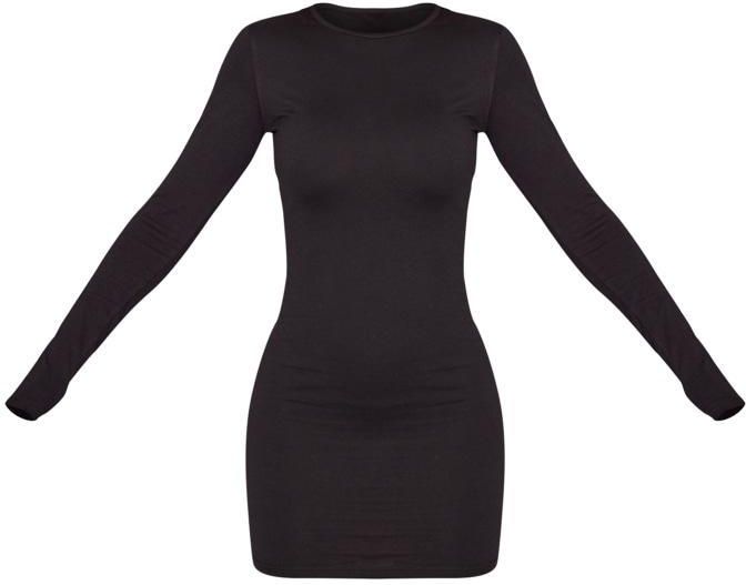 Prettylittlething ump Rękaw Dopasowana Długi Sukienka Mini Xs NG4 ...
