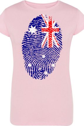 Australia Damski T-Shirt Odcisk Flaga Rozm.S