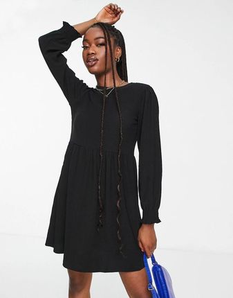 New Look Czarna Mini Sukienka Długi Rękaw R82 NH8__M