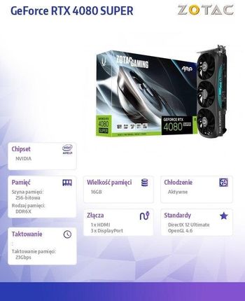 Zotac GeForce RTX 4080 SUPER AMP 16GB GDDR6X (ZTD40820F10P