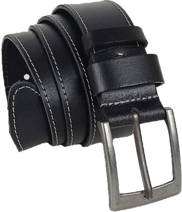 Pasek skórzany Febe jeansowy przeszywany