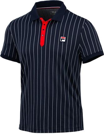 Koszulka męska Fila  Polo Stripes Navy/White  M