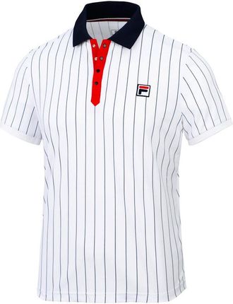 Koszulka męska Fila  Polo Stripes White/Stripes  XL