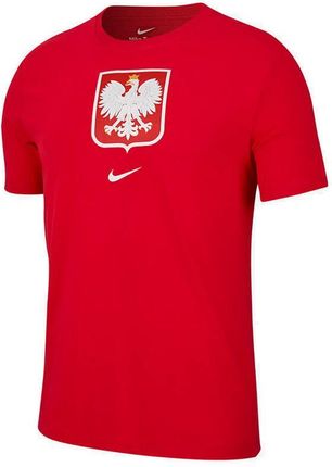 Koszulka Kibica Nike Polska z Dużym Godłem Czerwona