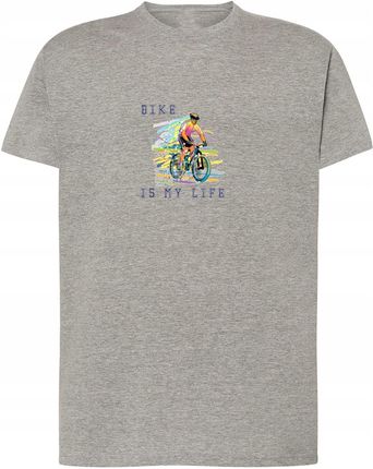 T-Shirt męski nadruk Rower Logo r.XS