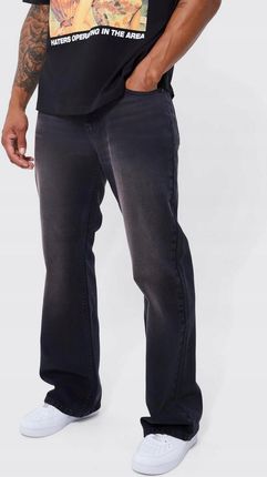 Boohoo zqi wash jeans szare spodnie baggy effect W32 NG2
