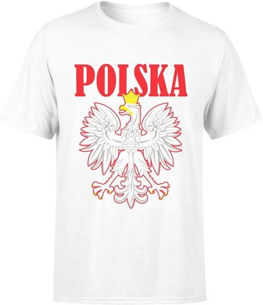 Kibica Polska Orzeł Męska koszulka (XXL, Biały)
