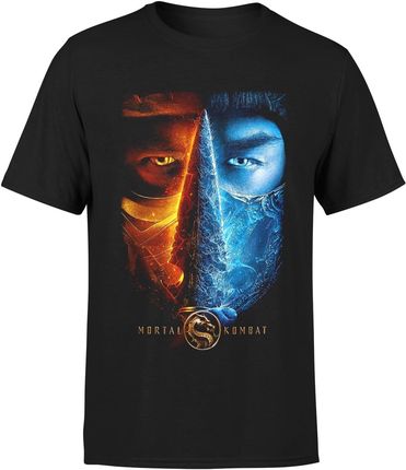 Mortal Kombat Sub-zero Vintage Y2k Męska koszulka (M, Czarny)