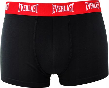 Czarne bokserki męskie Everlast majtki z czerwoną gumą M