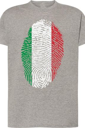 Włochy Flaga Odcisk Modny T-Shirt Męski Rozm.XS
