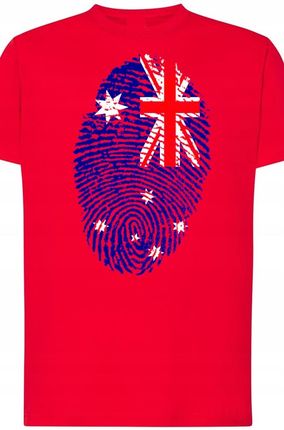 Australia Flaga Odcisk Nadruk T-Shirt Męski R.5XL