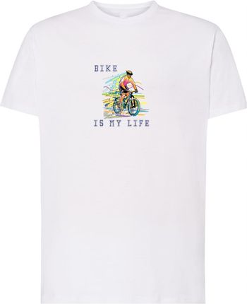 T-Shirt męski nadruk Rower Logo r.3XL