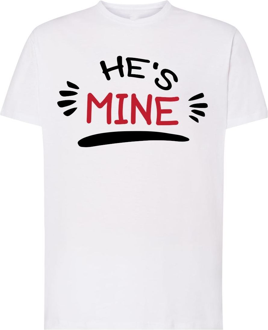 Walentynki T-Shirt męski dla Par He’s Mine Mój M - Ceny i opinie - Ceneo.pl