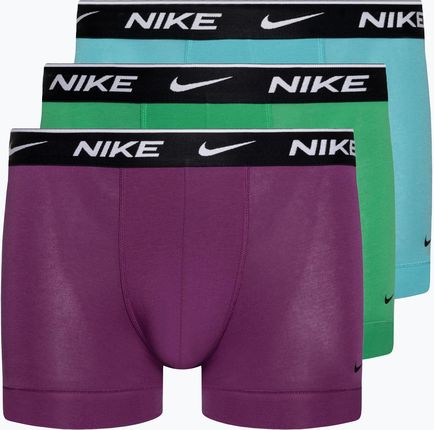 Bokserki męskie Nike Everyday Cotton Stretch Trunk 3 pary green/violet/blue | WYSYŁKA W 24H | 30 DNI NA ZWROT