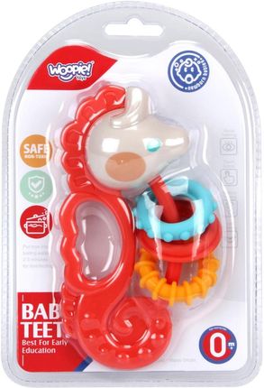 Woopie Baby Zabawka Sensoryczna 2W1 Grzechotka Gryzak