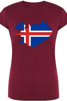 Islandia Damski Modny T-shirt Lato Nadruk Rozm.M
