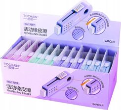 Zdjęcie Display Gumka Do Ołówka Wysuwana Z Blokadą I Zapasem Na Blistrze 24Szt. - Stęszew