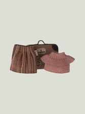 Zdjęcie Maileg Ubranko Myszki Knitted Blouse And Skirt In Suitcase Grandma Mouse - Kórnik