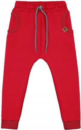 TuSzyte Czerwone spodnie bawełniane,PL R.128/134