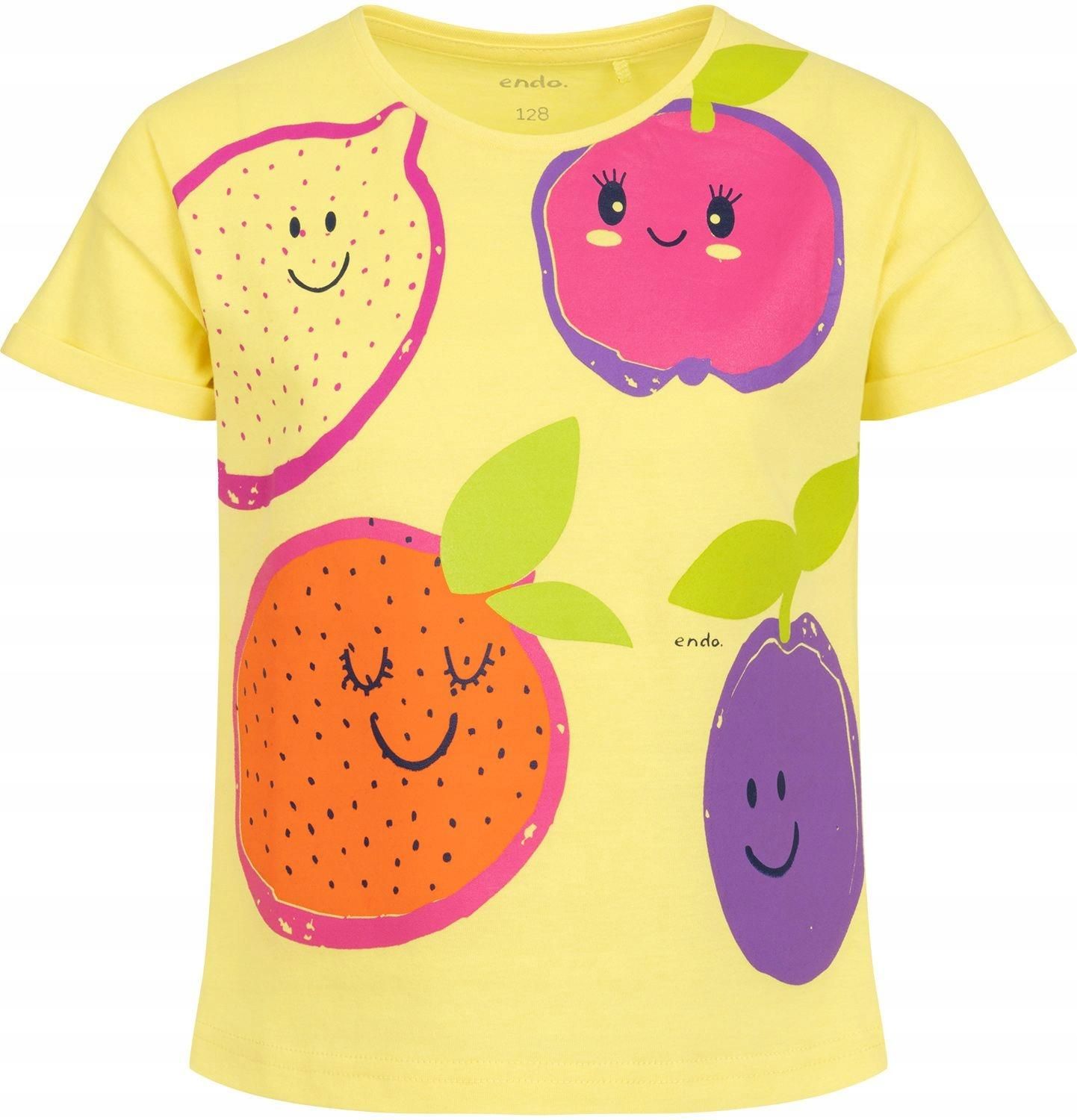 bluzka-t-shirt-dla-dziewczynki-bawe-na-158-ty-owoce-cytrusy-endo