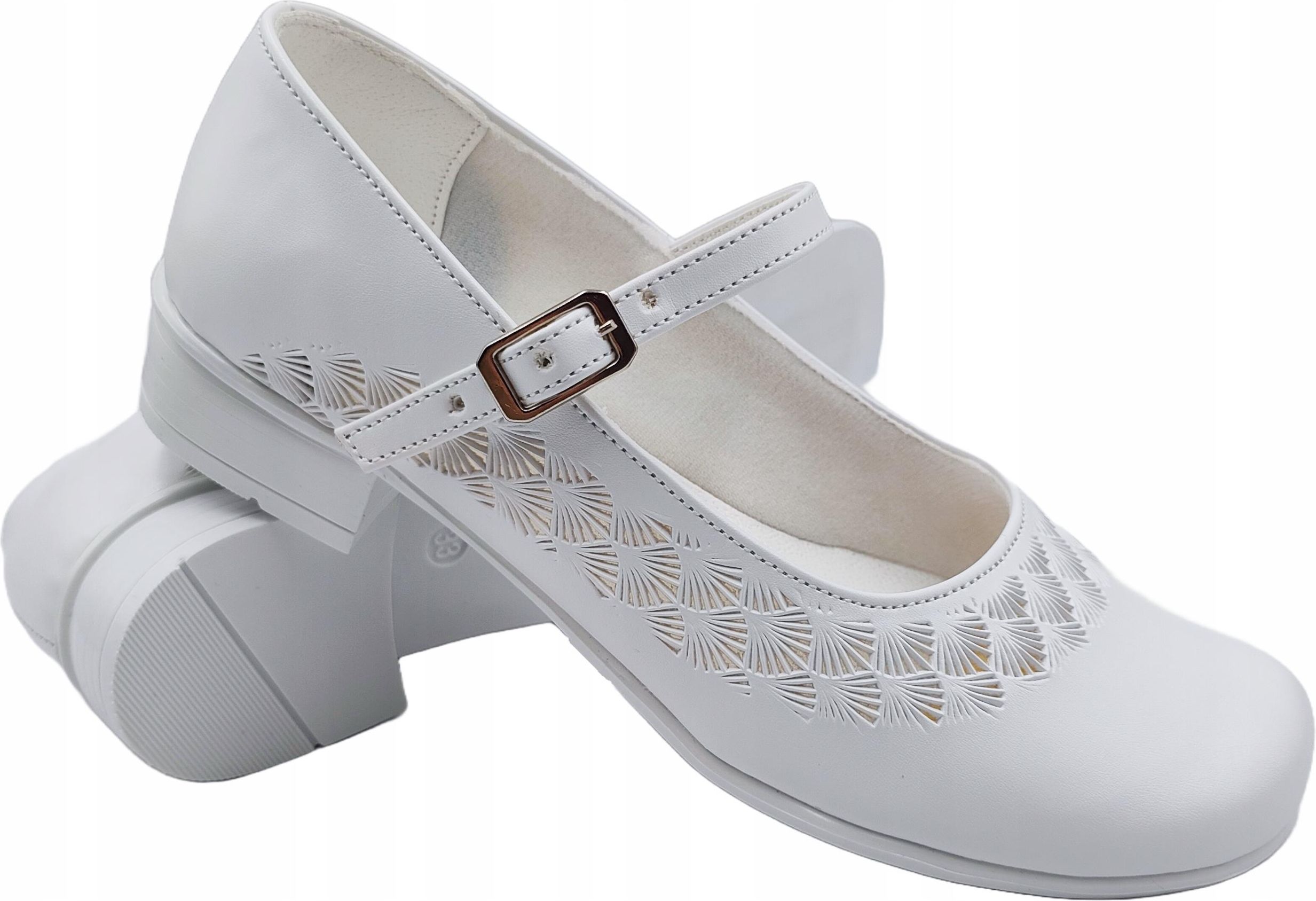 Buty gotyckie na obcasie Lolita - białe