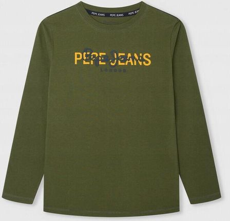 Pepe Jeans bho rękawem długim z khaki bluzka logo 164 NH4