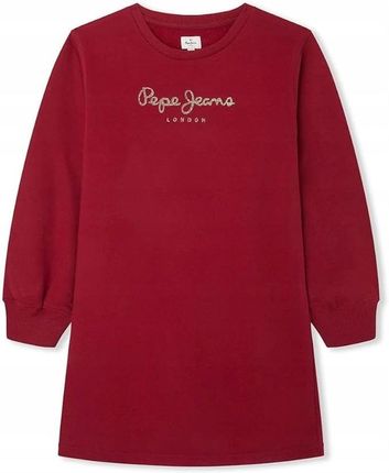 Pepe Jeans Czerwona Dresowa Sukienka Logo A8N NH4__152