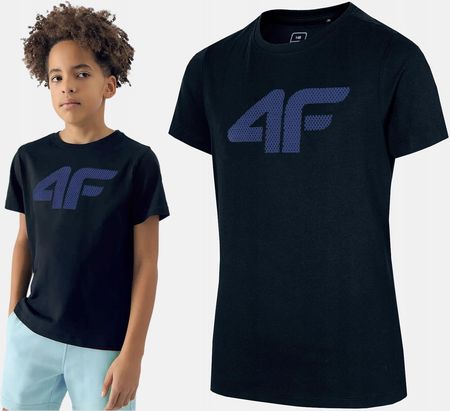 Koszulka Chłopięca 4F dziecięca T-shirt Sportowa bawełniana na co dzień 134