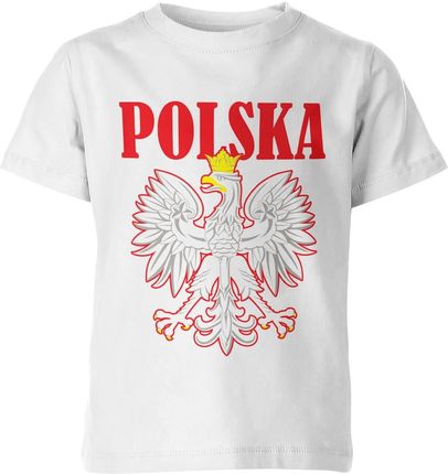 Kibica Polska Orzeł Dziecięca koszulka (152, Biały)