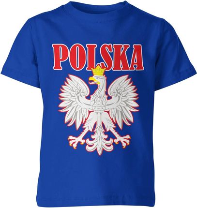 Kibica Polska Orzeł Dziecięca koszulka (164, Niebieski)