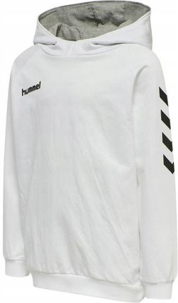 Hummel Klasyczna Biała Bluza Z Kapturem Logo Xtg HMP__176
