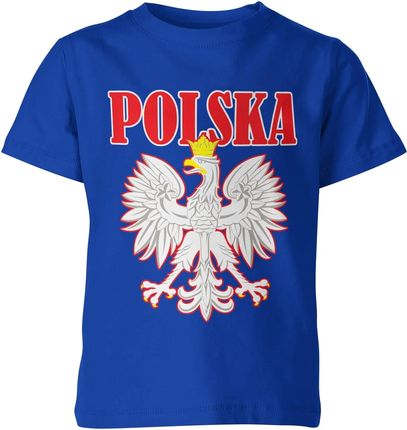 Kibica Polska Orzeł Dziecięca koszulka (140, Niebieski)