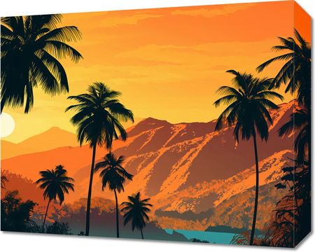 Zakito Posters Obraz 50X40Cm Zachód Słońca Na Wyspach