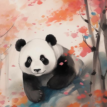 Zakito Posters Plakat 100X100Cm Panda Wśród Klonów