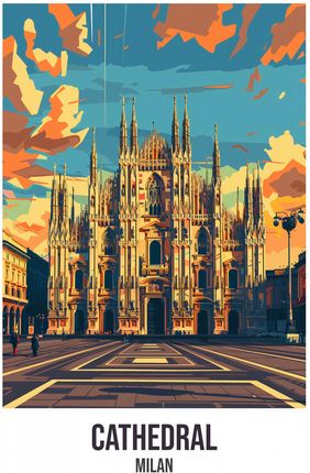 Zakito Posters Plakat 20X30Cm Cathedral Milan