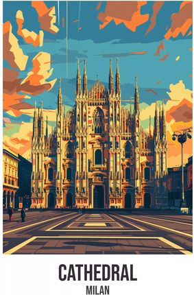 Zakito Posters Plakat 20,5X28,4Cm Cathedral Milan