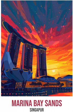 Zakito Posters Plakat 40X55Cm Marina Bay Sands
