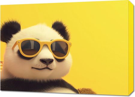 Zakito Posters Obraz 70X50Cm Panda W Wakacyjnym Nastroju