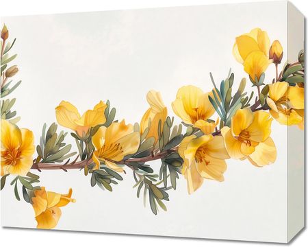 Zakito Posters Obraz 50X40Cm Żółte Kwiaty
