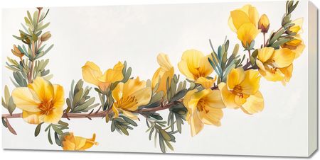 Zakito Posters Obraz 100X50Cm Żółte Kwiaty