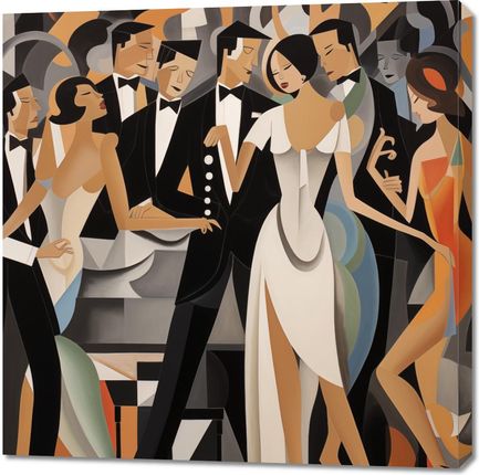 Zakito Posters Obraz 90X90Cm Bal W Art Deco