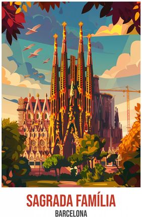 Zakito Posters Plakat 67,5X95Cm Sagrada Família