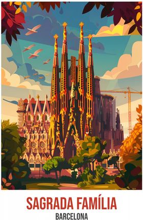 Zakito Posters Plakat 67,5X100Cm Sagrada Família